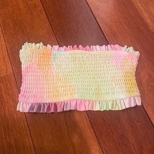 Rainbow Ombré Bandeau Bikini Top